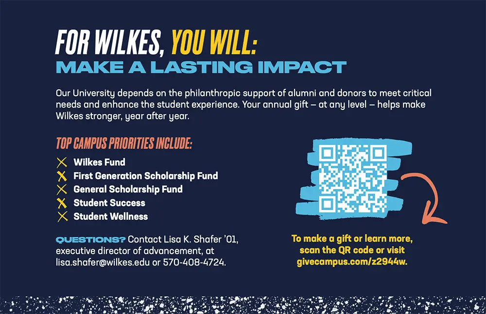 Wilkes University Annual Gift Advertisement