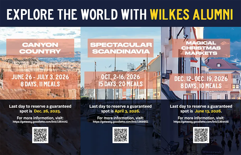 Explore the World with Wilkes Alumni Advertisement