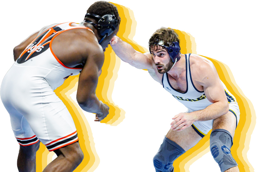 Cameron Butka during wrestling match