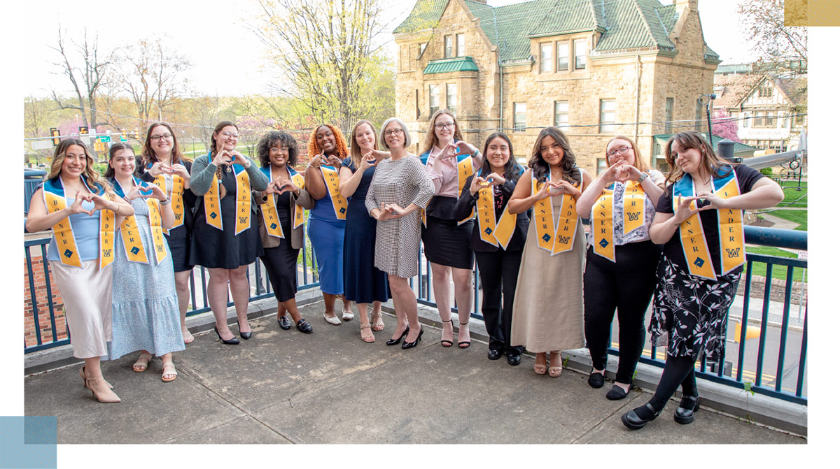 graduate student with their stoles