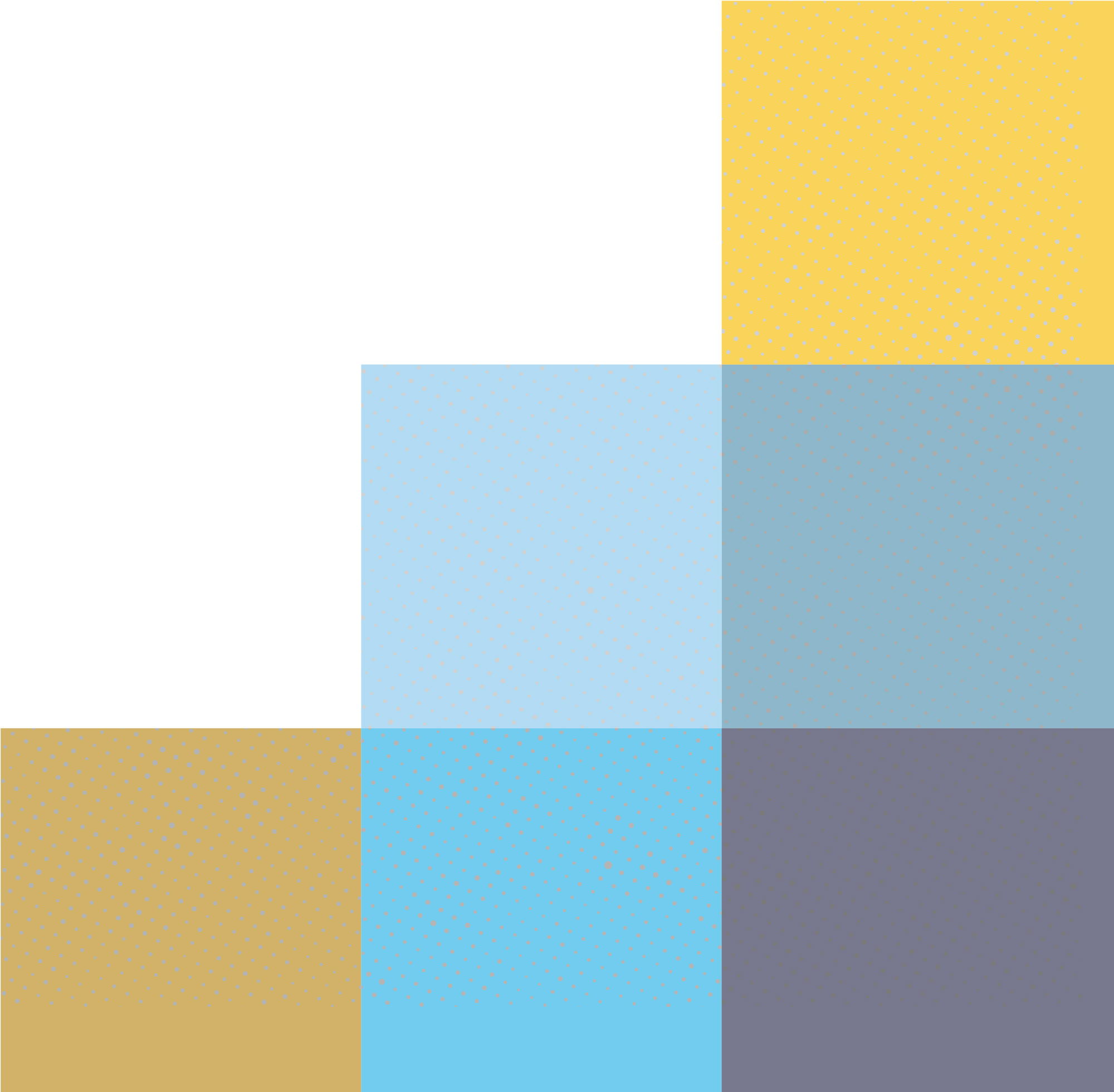 various stacked yellow and blue squares