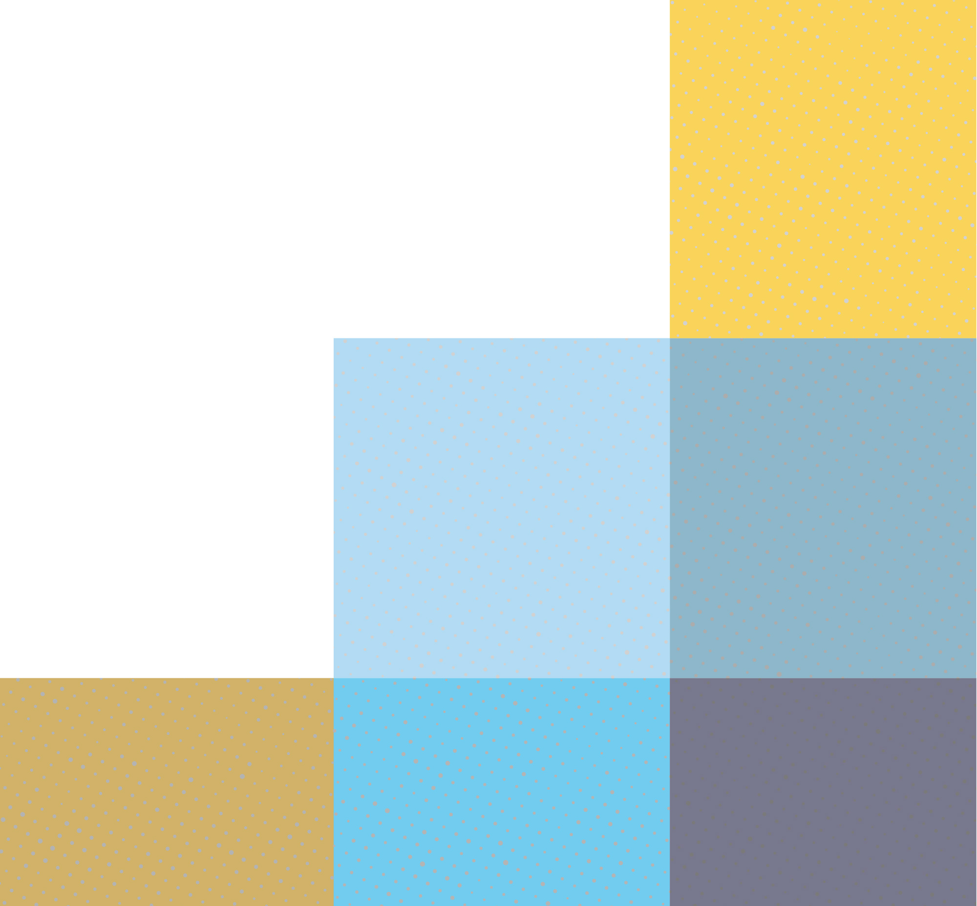 various stacked yellow and blue squares