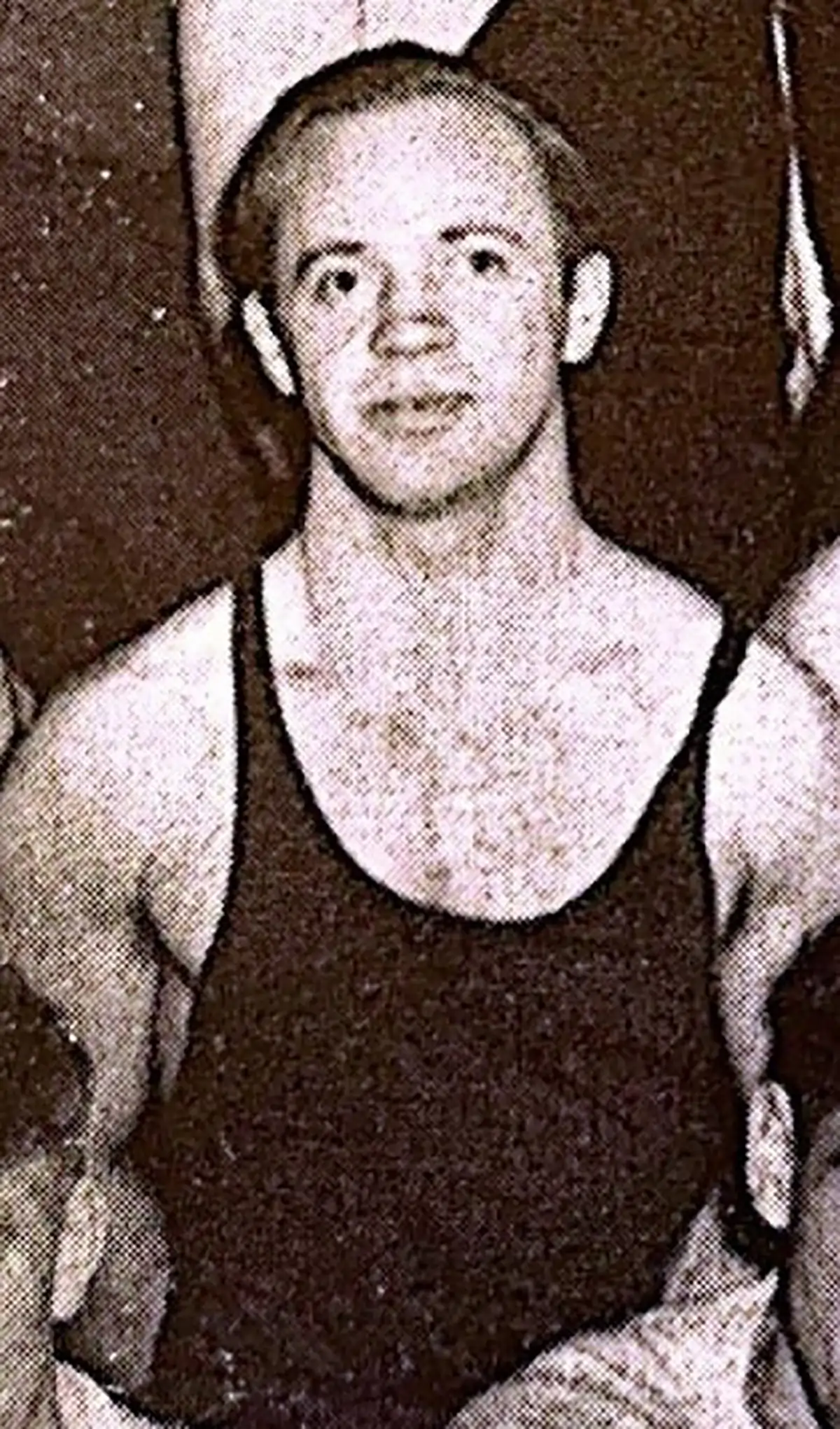 Grainy vintage black and white photograph of William Rice